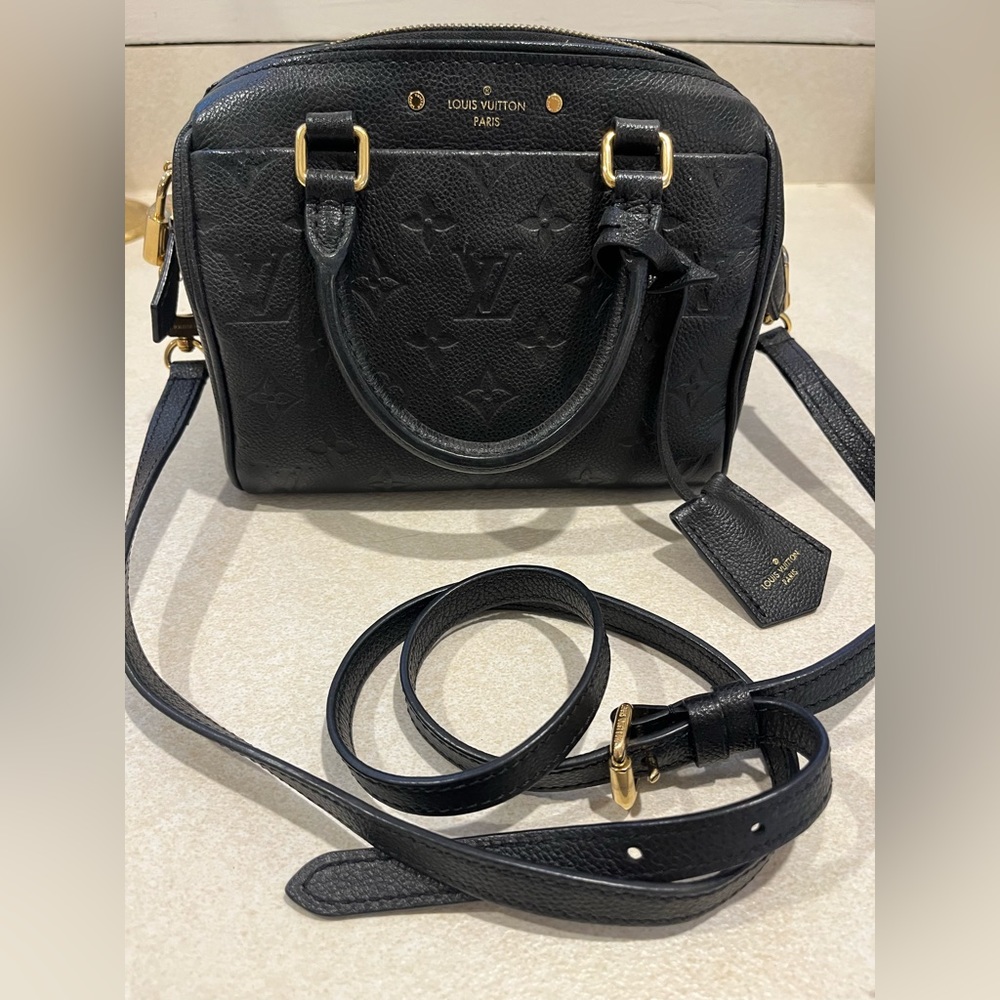 Authentic Louis Vuitton Speedy Bandouliere NM Bag Monogram Empreinte Leather 20